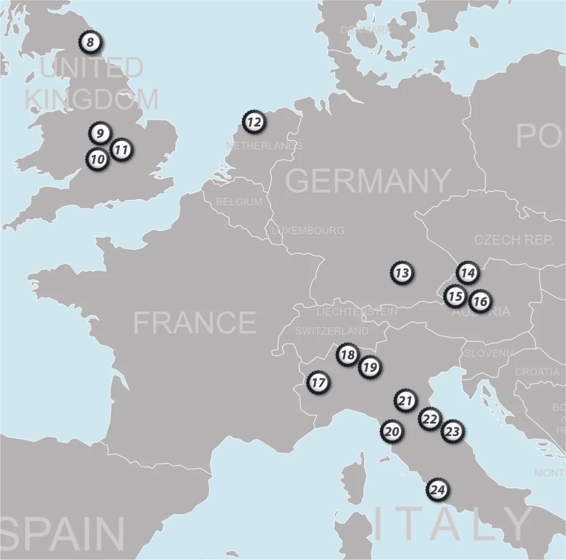 Motorcycle design and R&D centers worldwide