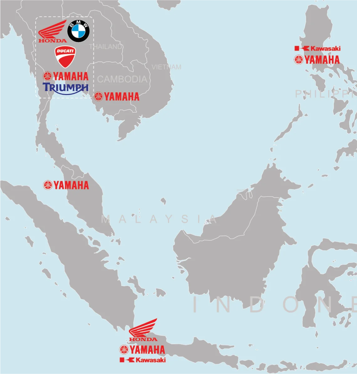 Southeast Asia motorcycle factories