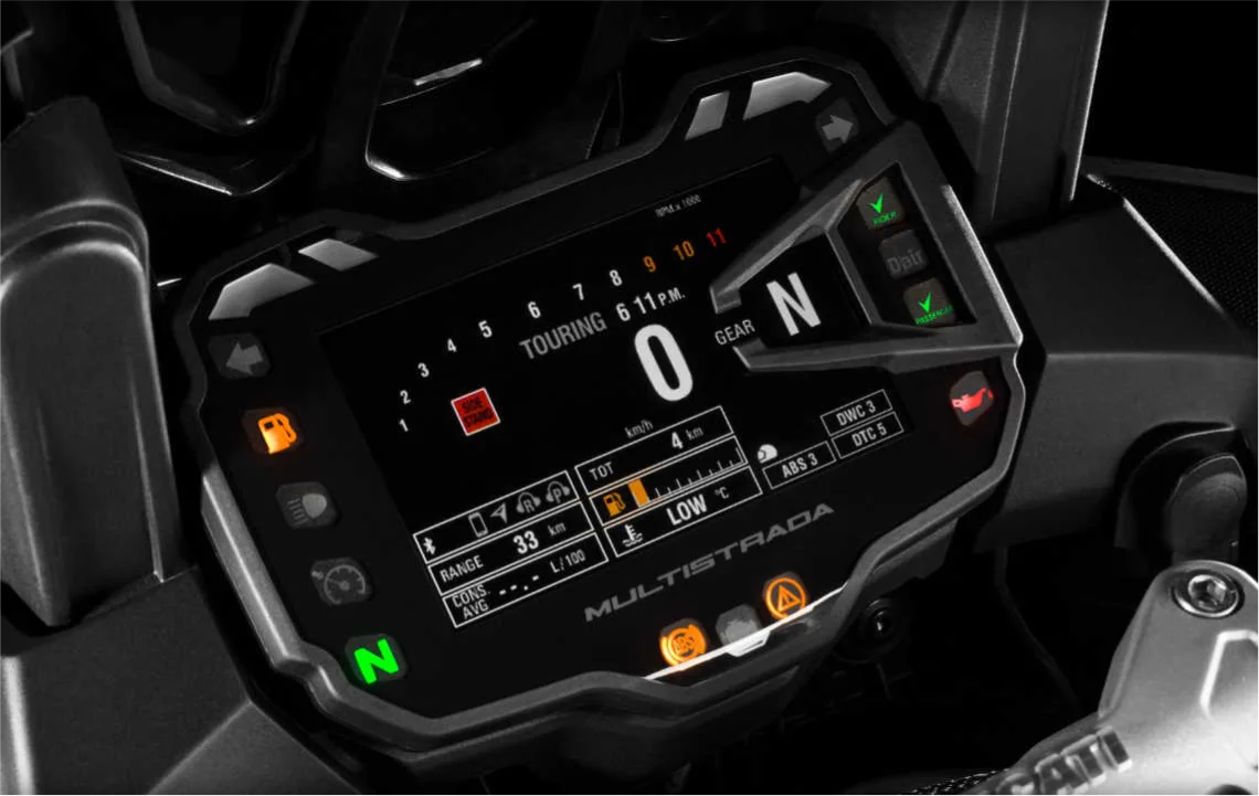 Ducati Multistrada1200 s dashboard