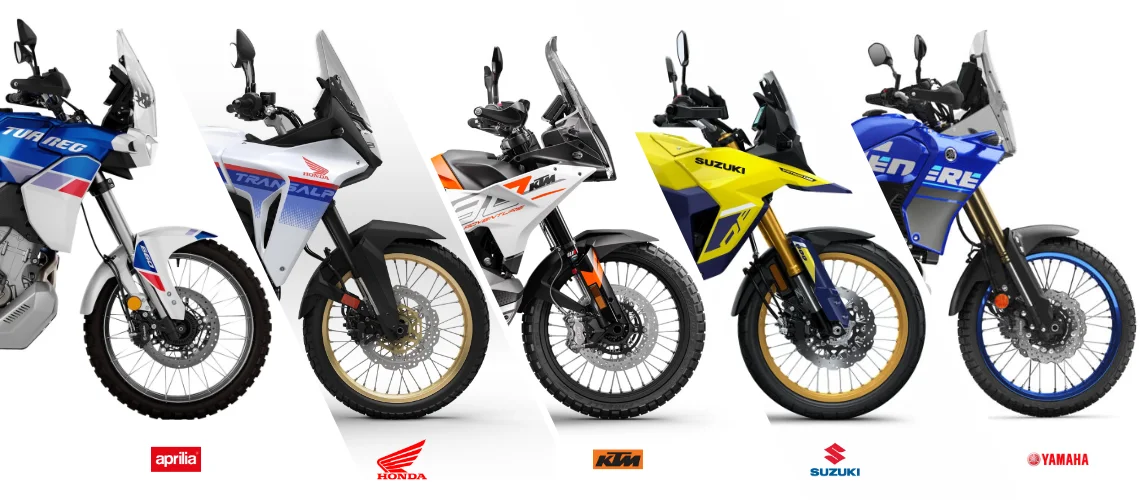 Comparison Aprilia Tuareg, Honda Transalp XL750, KTM 790 Adv, Suzuki V-Strom 800DE, Yamaha Tenere